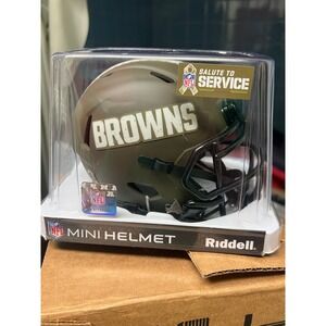 Cleveland Browns Riddell Salute to Service Mini Helmet NFL Military Olive‎
